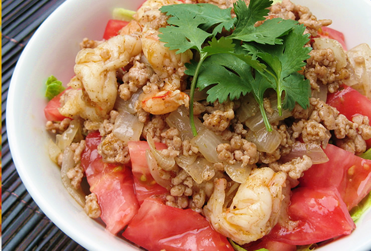 カレーの壺レシピ エスニック風そぼろ丼