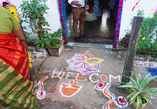 Welcomeデコレーションで歓迎