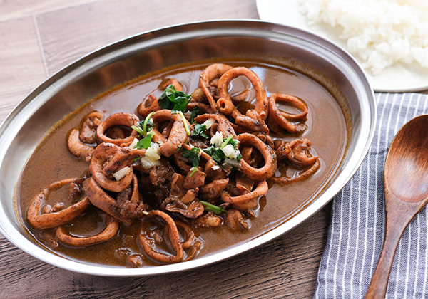 ジャフナで食べた、イカカレー
