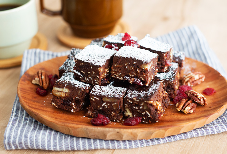 レンジで作れる、オートミールチョコケーキ